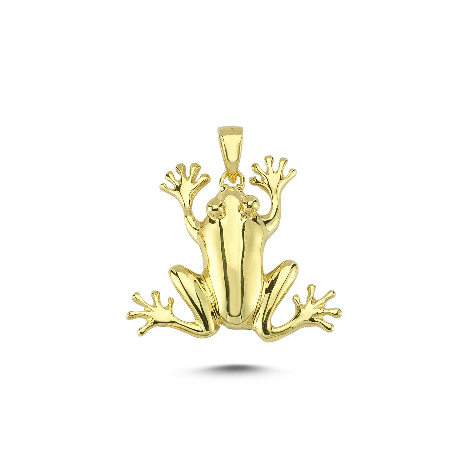 Beelo Gold 14K Altın Kurbağa Kolye Ucu