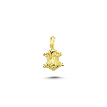 Beelo Gold 14K Altın Kurbağa Kolye Ucu