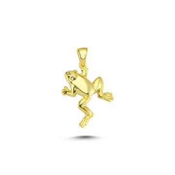 Beelo Gold 14K Altın Kurbağa Kolye Ucu