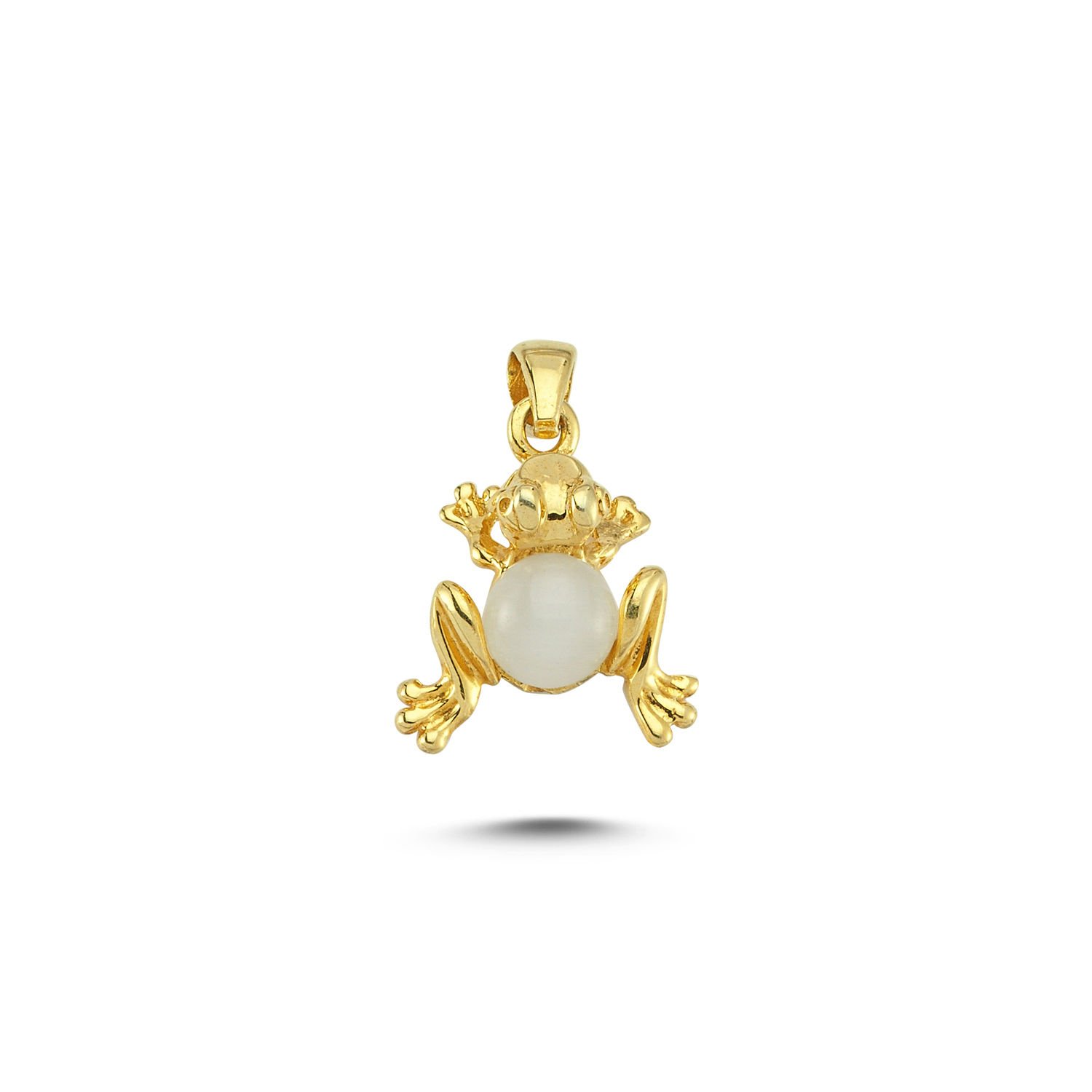 Beelo Gold 14K Altın Kurbağa Kolye Ucu