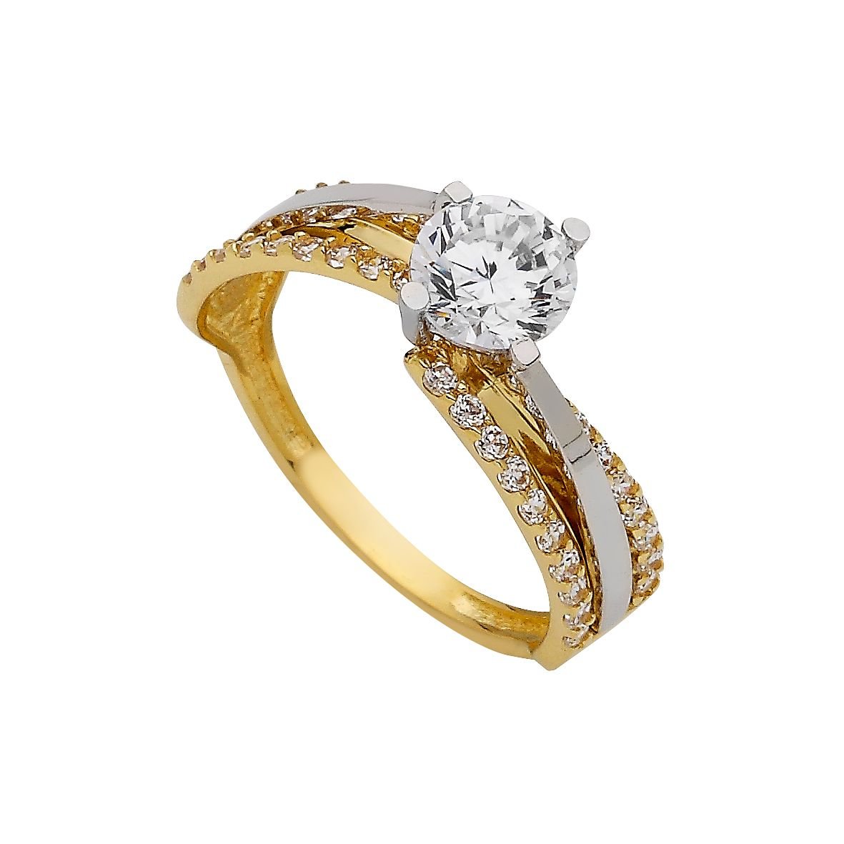 Beelo Gold 14K Altın Tek Taş Yüzük TYTT124