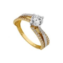 Beelo Gold 14K Altın Tek Taş Yüzük TYTT124