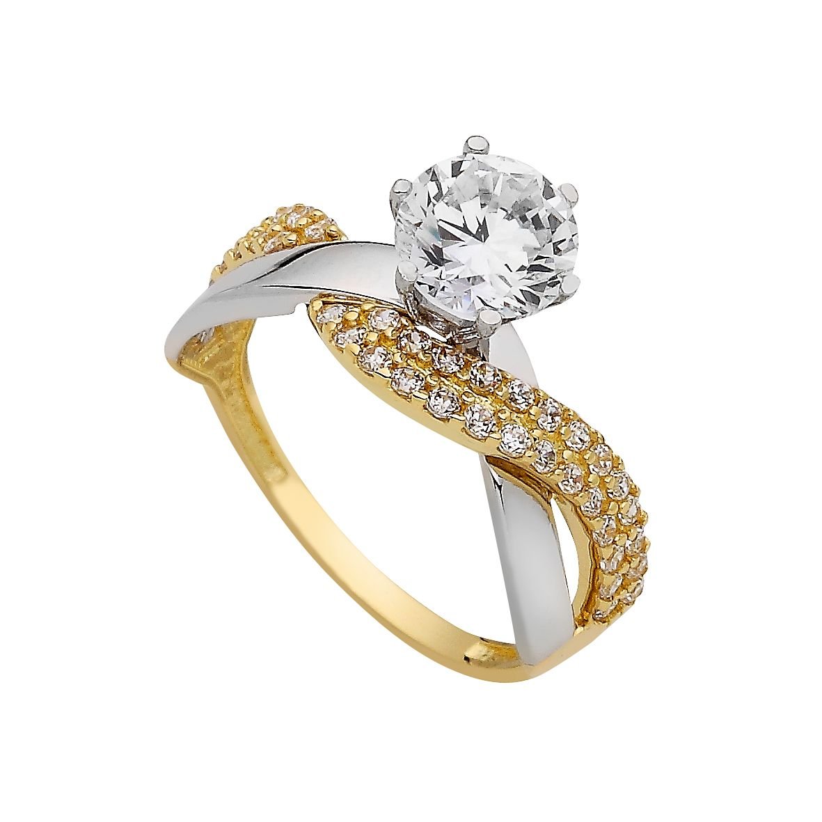 Beelo Gold 14K Altın Tek Taş Yüzük TYTT126