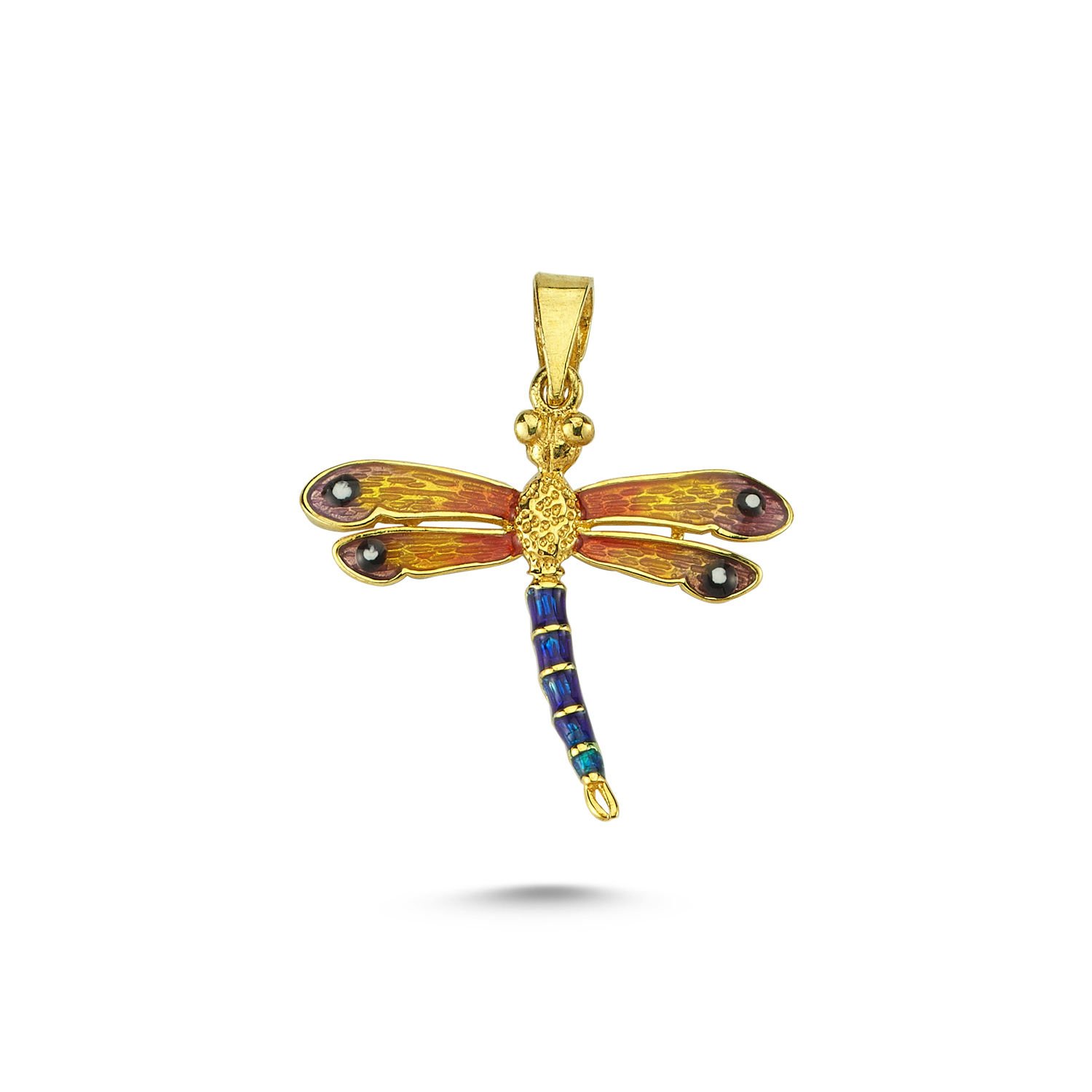 Beelo Gold 14K Altın Yusufçuk Taşlı Mineli Kolye Ucu