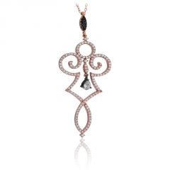 Beelo Silver  Rose 925K Gümüş Zirkon Tasarım Kolye