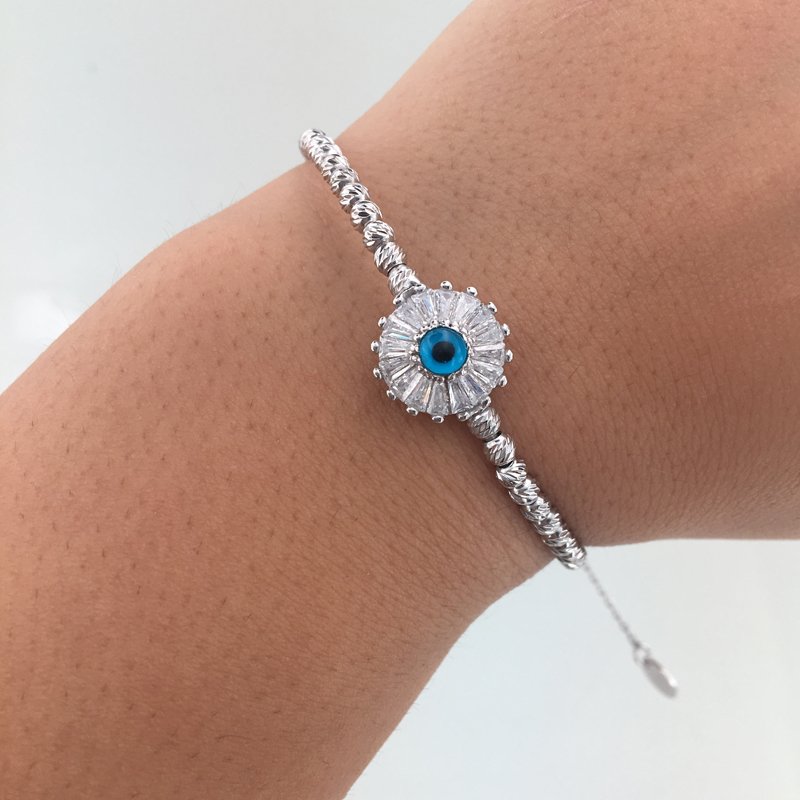 Beelo Silver 925K Gümüş Tasarım Göz Bileklik