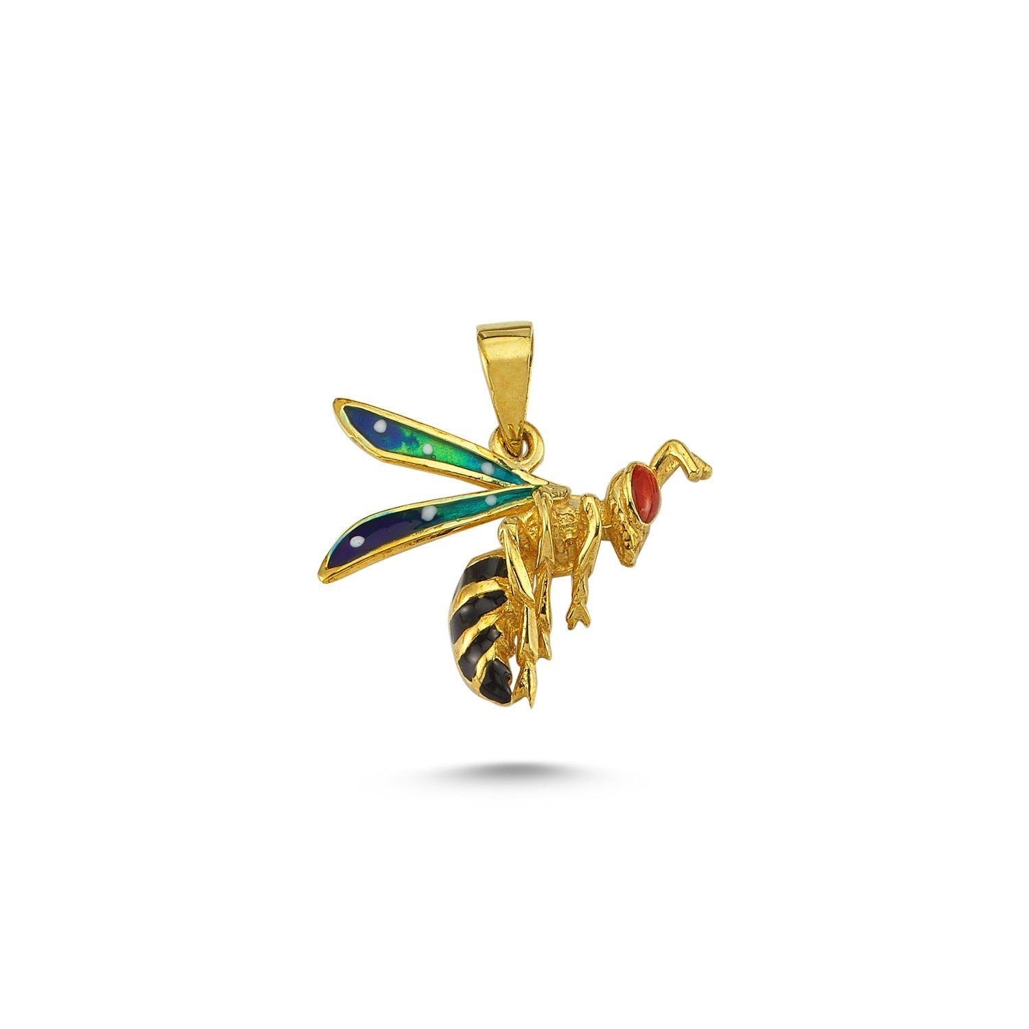 Beelo Gold 14K Altın Arı Mineli Kolye Ucu