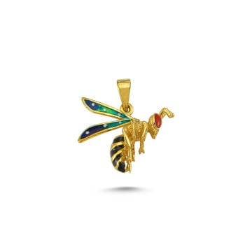 Beelo Gold 14K Altın Arı Mineli Kolye Ucu