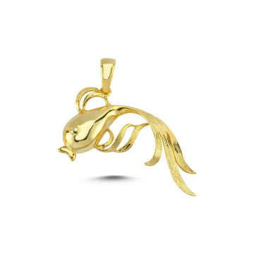 Beelo Gold 14K Altın Japon Balık Kolye Ucu