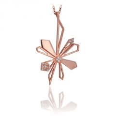 Beelo Silver  Rose 925K Gümüş Zirkon Tasarım Kolye