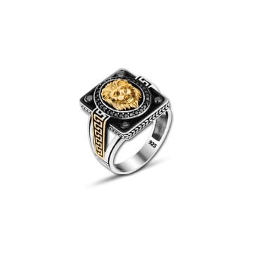 Beelo Silver 925K Gümüş Aslan Başı Erkek Yüzük