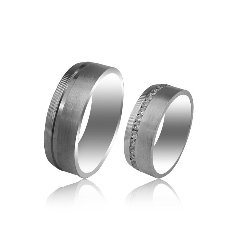 Beelo Gold 14K Altın 7 mm Alyans İkili Set Yüzük