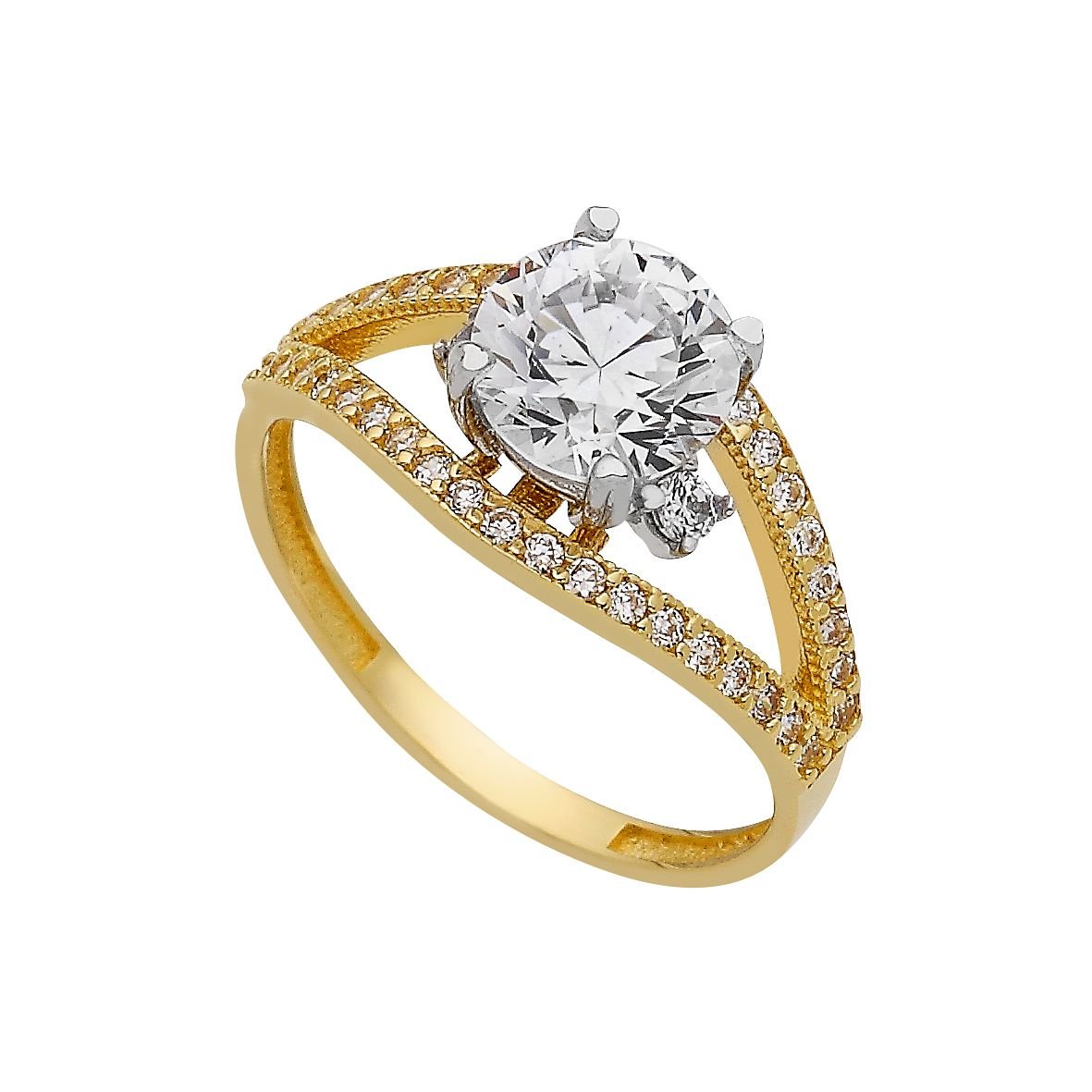 Beelo Gold 14K Altın Tek Taş Yüzük TYTT139