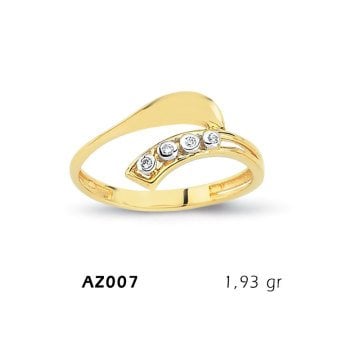 Beelo Gold 14K Altın Tasarım Yüzük BGAZ007