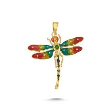 Beelo Gold 14K Altın Yusufçuk Mineli Kolye Ucu