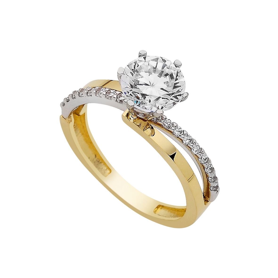 Beelo Gold 14K Altın Tek Taş Yüzük TYTT144