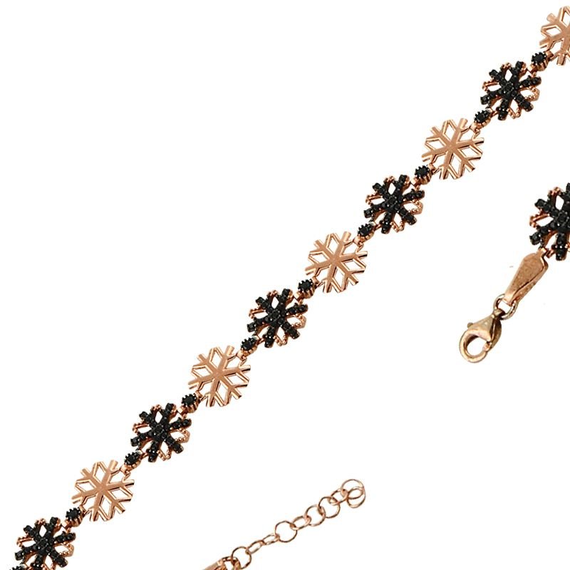 Beelo Silver Rose Altın K. 925K Gümüş Kar Tanesi Bileklik