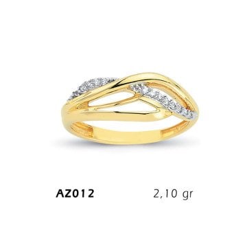 Beelo Gold 14K Altın Tasarım Yüzük BGAZ012