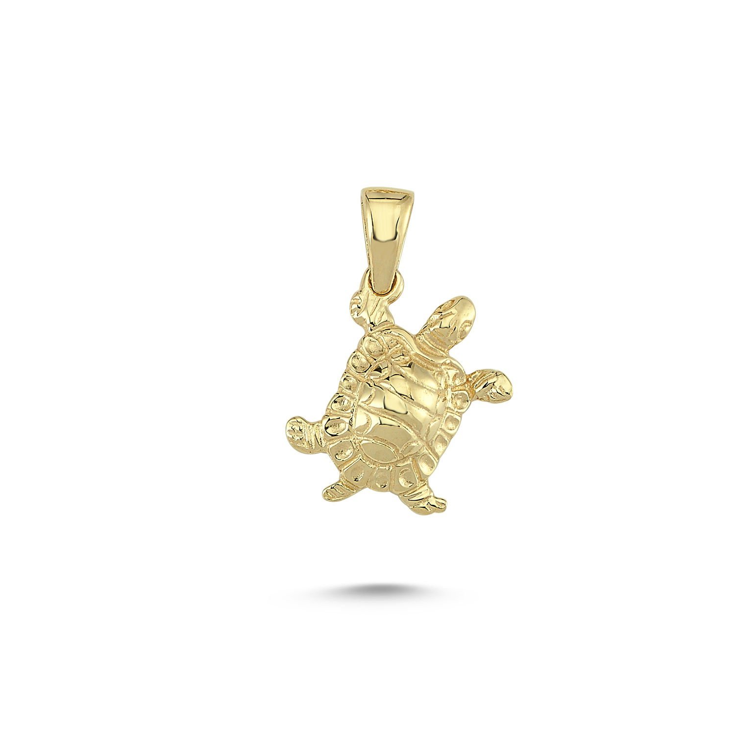 Beelo Gold 14K Altın Kaplumbağa Kolye Ucu