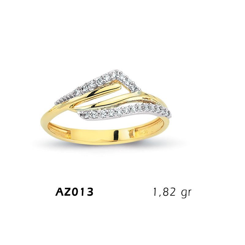 Beelo Gold 14K Altın Tasarım Yüzük BGAZ013