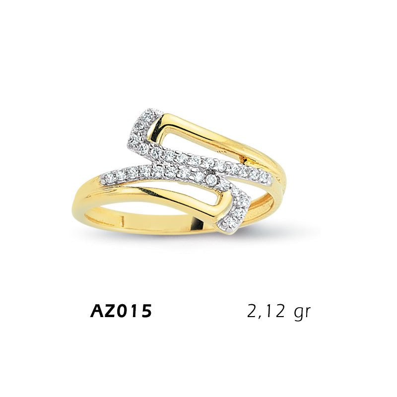 Beelo Gold 14K Altın Tasarım Yüzük BGAZ015