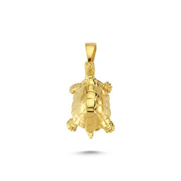 Beelo Gold 14K Altın Kaplumbağa Kolye Ucu