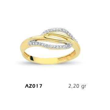 Beelo Gold 14K Altın Tasarım Yüzük BGAZ017