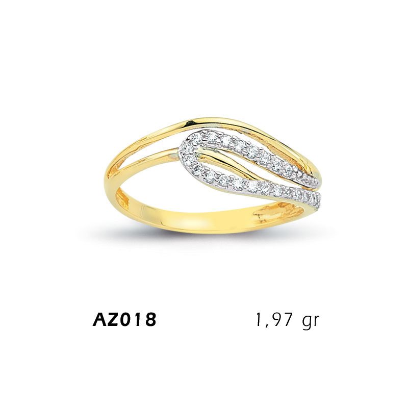 Beelo Gold 14K Altın Tasarım Yüzük BGAZ018