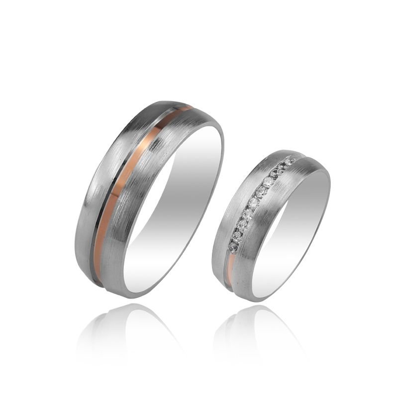 Beelo Gold 14K Altın 6 mm Alyans İkili Set Yüzük