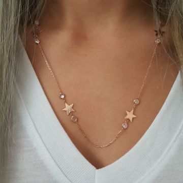 Beelo Silver 925K Gümüş Tasarım Yıldız  Kolye