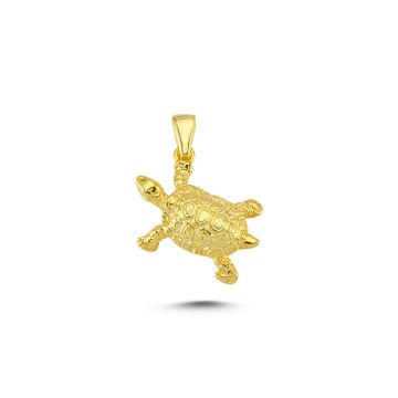 Beelo Gold 14K Altın Kaplumbağa Kolye Ucu