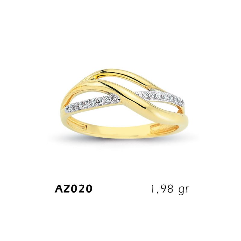 Beelo Gold 14K Altın Tasarım Yüzük BGAZ020