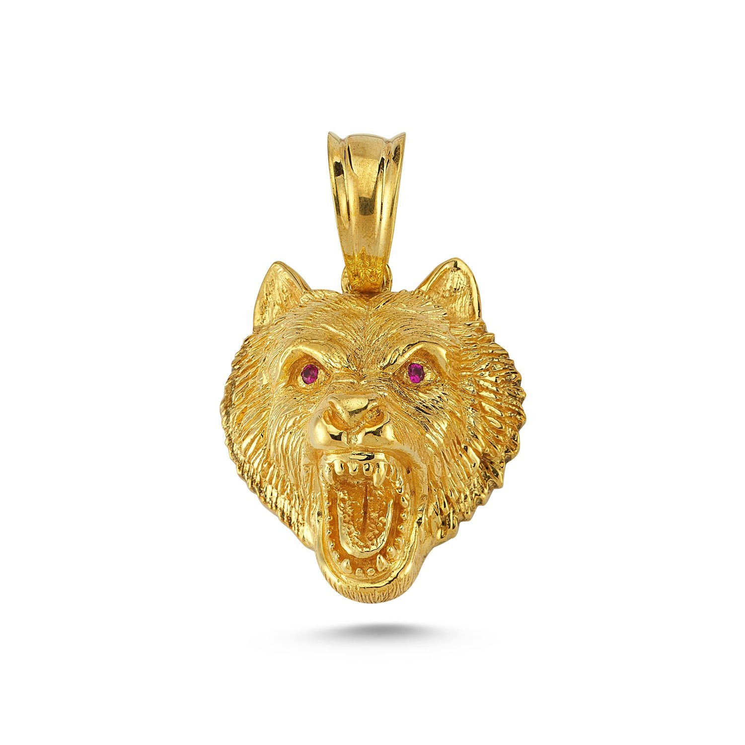 Beelo Gold 14K Altın Aslan Başı Kolye Ucu