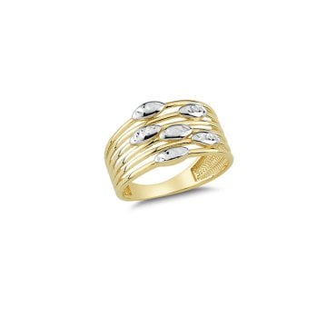Beelo Gold 14K Altın Tasarım Damla Yüzük