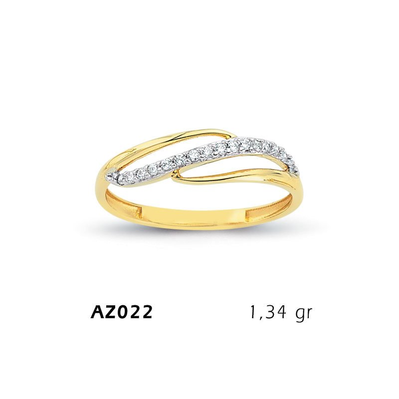 Beelo Gold 14K Altın Tasarım Yüzük BGAZ022