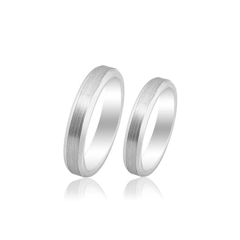 Beelo Gold 14K Altın 4 mm Alyans İkili Set Yüzük