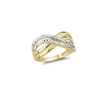 Beelo Gold 14K Altın Elmas Kesim Tasarım Yüzük
