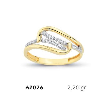 Beelo Gold 14K Altın Tasarım Yüzük BGAZ026