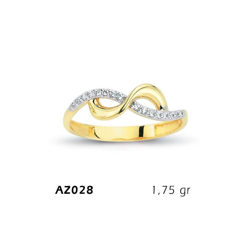 Beelo Gold 14K Altın Tasarım Yüzük BGAZ028