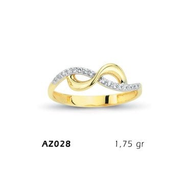 Beelo Gold 14K Altın Tasarım Yüzük BGAZ028