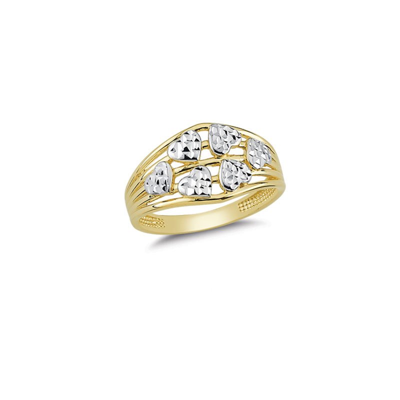 Beelo Gold 14K Altın Tasarım Kalp Yüzük