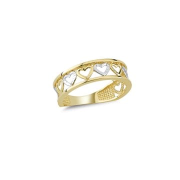 Beelo Gold 14K Altın Tasarım Kalp Yüzük
