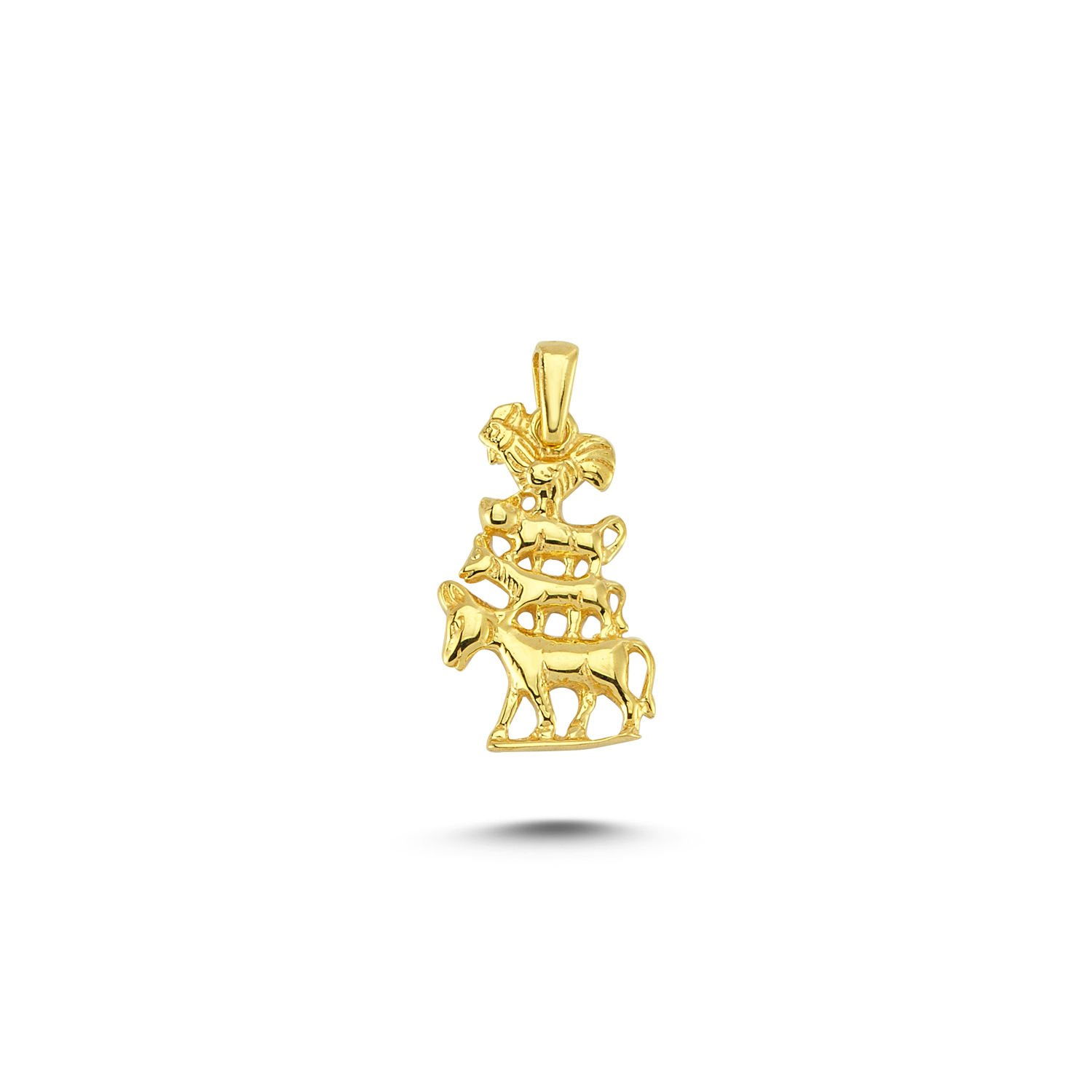Beelo Gold 14K Altın Bremen Mızıkacıları Kolye Ucu