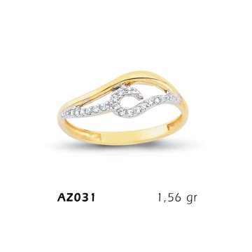 Beelo Gold 14K Altın Tasarım Yüzük BGAZ031
