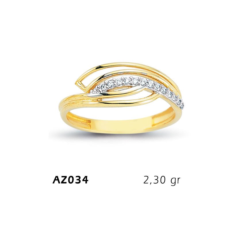 Beelo Gold 14K Altın Tasarım Yüzük BGAZ034