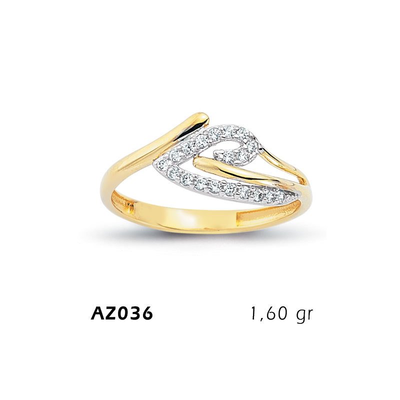 Beelo Gold 14K Altın Tasarım Yüzük BGAZ036