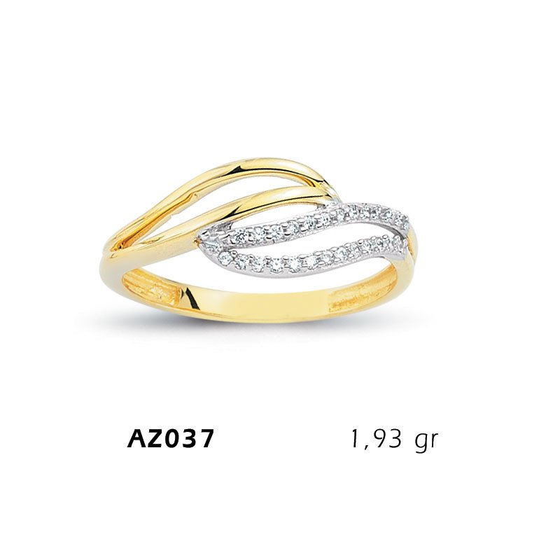 Beelo Gold 14K Altın Tasarım Yüzük BGAZ037