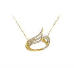 Beelo Gold 14K Altın Melek Kanadı Vav Kolye KL159