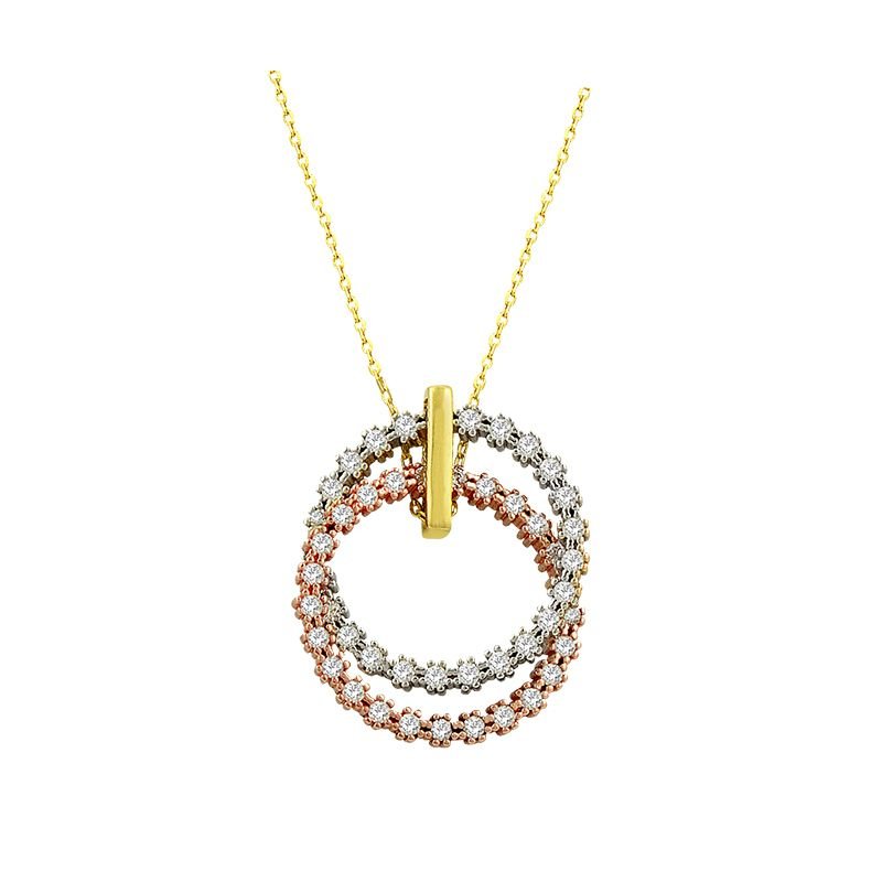 Beelo Gold 14K Altın Zirkon Tasarım Kolye