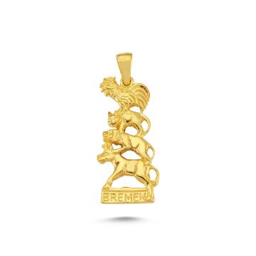 Beelo Gold 14K Altın Bremen Mızıkacıları Kolye Ucu